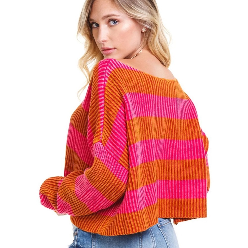Free People Just my Stripe pullover sweater